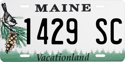 ME license plate 1429SC