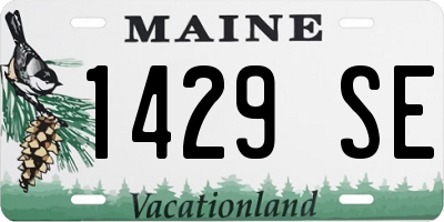 ME license plate 1429SE