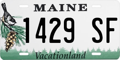 ME license plate 1429SF