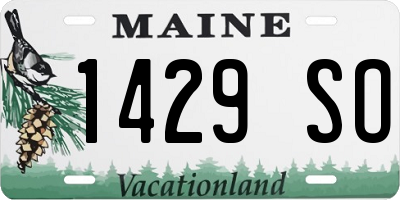 ME license plate 1429SO