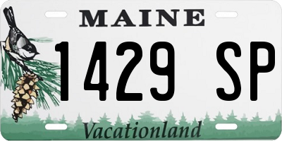 ME license plate 1429SP