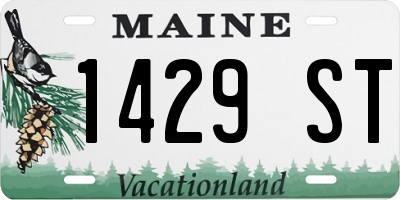 ME license plate 1429ST