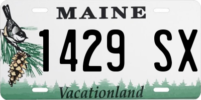 ME license plate 1429SX