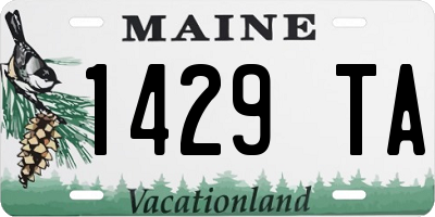 ME license plate 1429TA
