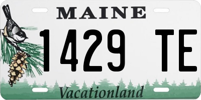 ME license plate 1429TE