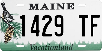 ME license plate 1429TF