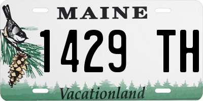 ME license plate 1429TH
