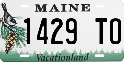 ME license plate 1429TO