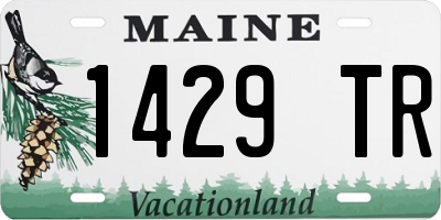 ME license plate 1429TR