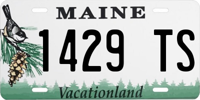 ME license plate 1429TS