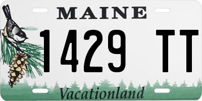 ME license plate 1429TT