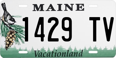 ME license plate 1429TV