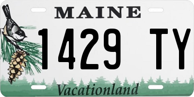 ME license plate 1429TY