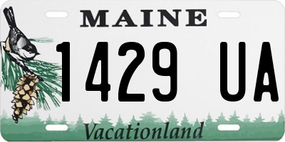 ME license plate 1429UA