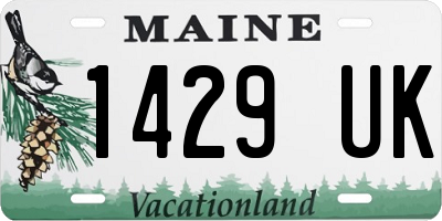 ME license plate 1429UK