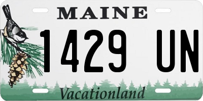 ME license plate 1429UN