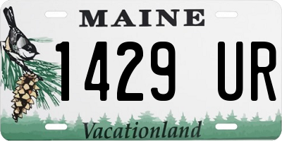 ME license plate 1429UR