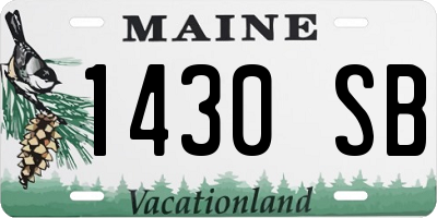 ME license plate 1430SB