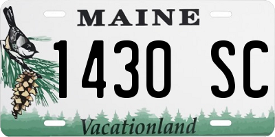 ME license plate 1430SC