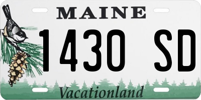 ME license plate 1430SD
