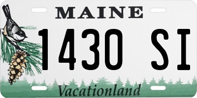 ME license plate 1430SI