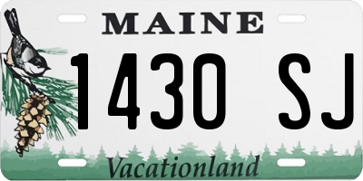 ME license plate 1430SJ