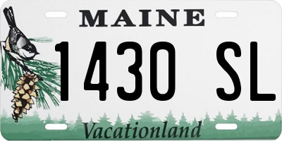 ME license plate 1430SL