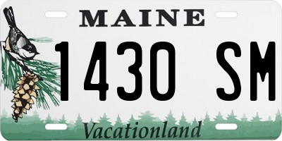 ME license plate 1430SM