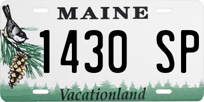ME license plate 1430SP