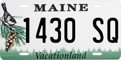 ME license plate 1430SQ