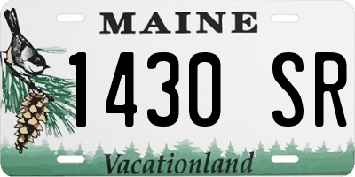 ME license plate 1430SR