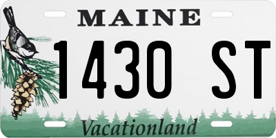 ME license plate 1430ST