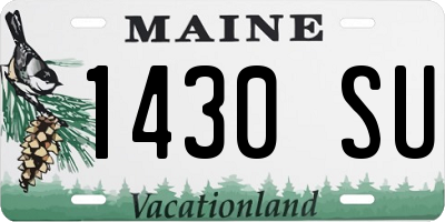 ME license plate 1430SU