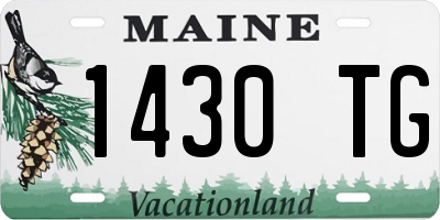 ME license plate 1430TG
