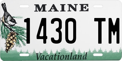 ME license plate 1430TM