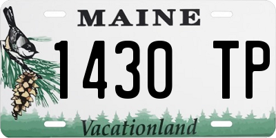 ME license plate 1430TP