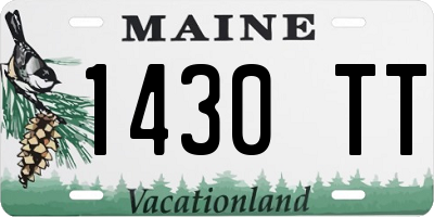 ME license plate 1430TT