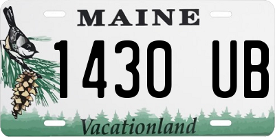ME license plate 1430UB