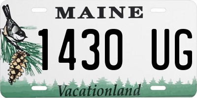 ME license plate 1430UG