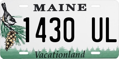ME license plate 1430UL