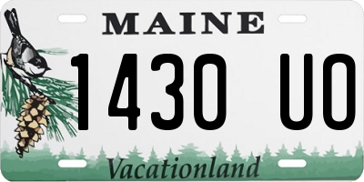 ME license plate 1430UO