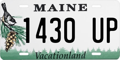 ME license plate 1430UP