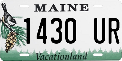 ME license plate 1430UR