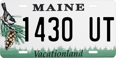 ME license plate 1430UT