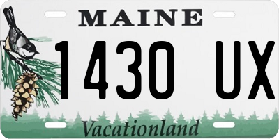 ME license plate 1430UX