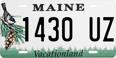 ME license plate 1430UZ