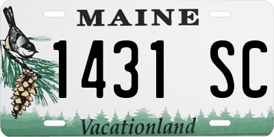 ME license plate 1431SC