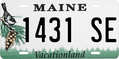 ME license plate 1431SE