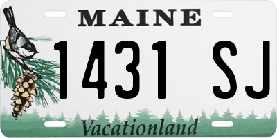 ME license plate 1431SJ