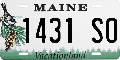 ME license plate 1431SO